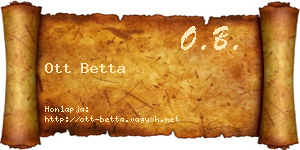 Ott Betta névjegykártya